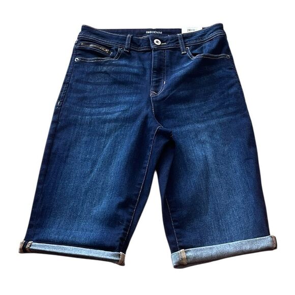 INC International Concepts Dark Indigo Blue Denim Shorts, Size 8/29, NWT - Picture 1 of 10